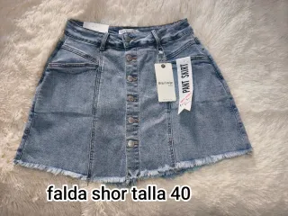 Falda corta vaquera Shiny Design talla talla 38,40