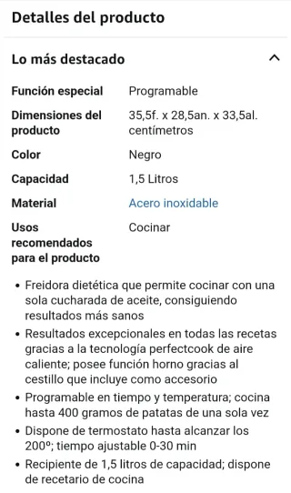 Cecofry Compact Rapid Cecotec Freidora de Aire