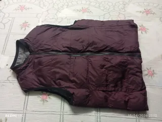 Chaleco reversible gris y morado