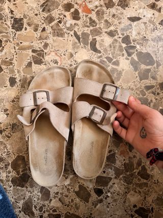 Sandalias Natura Beige Talla 38