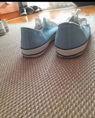 Zapatillas Lona Azul y Blanca