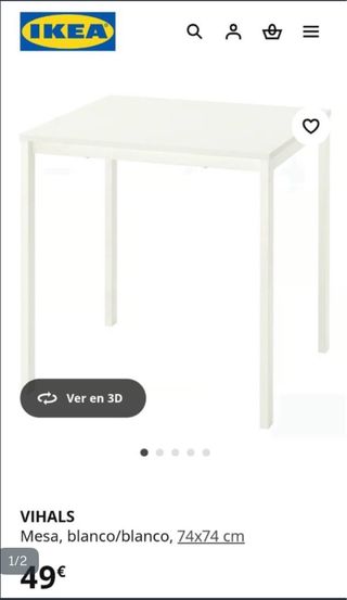 Mesa IKEA Vihals Blanca COMO NUEVA