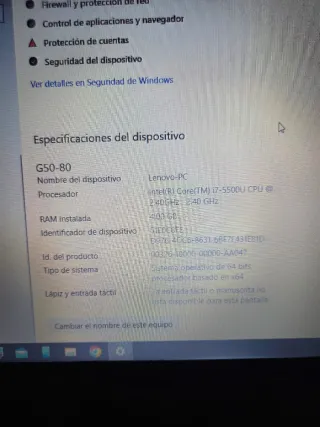 Lenovo G50-80 i7 Portátil