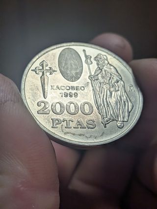 Moneda 2000 Pesetas Plata 1999 Juan Carlos I
