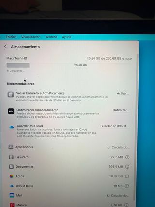 Ordenador portátil Apple Plata
