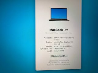 Ordenador portátil Apple Plata