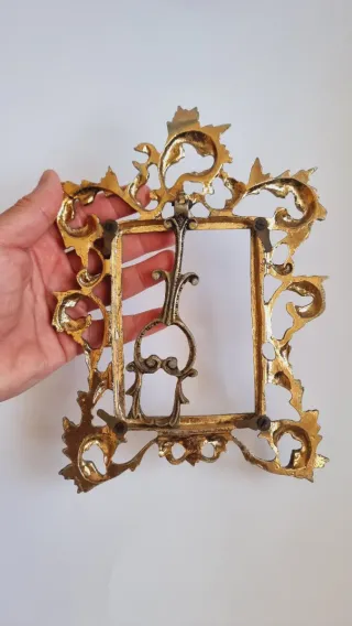 Marco de fotos latón dorado estilo Rococó