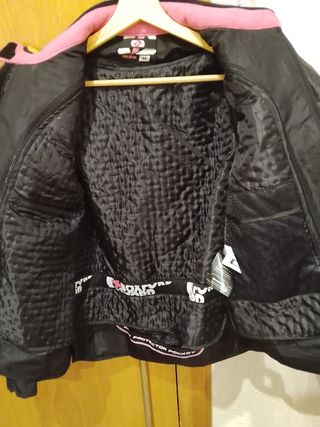Chaquetade moto negra tall M  8 Airflow ycasco agu