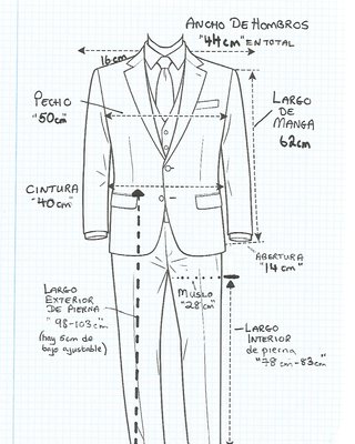 Traje Azul Marino Talla EUR48 (Edad 14-15)