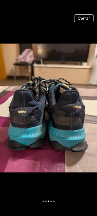 Zapatillas Trekking Montaña Azul/Verde