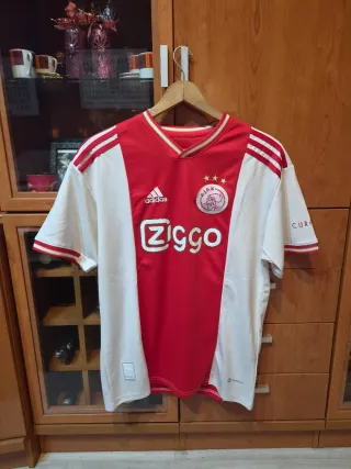 Camiseta Ajax Adidas Roja y Blanca