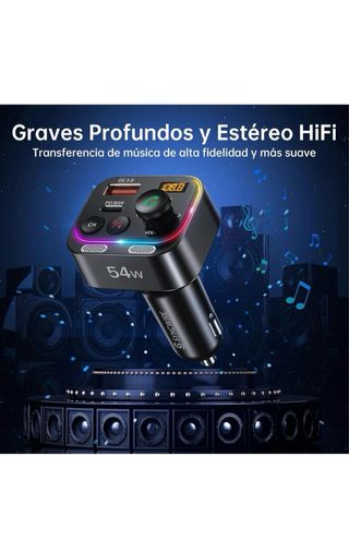 Syncwire Transmisor FM Bluetooth 54W PD&QC3.0