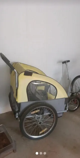 Carro de paseo anclable a bici