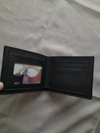 Cartera de hombre de cuero negra