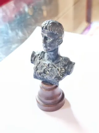 Busto Cobre Octavio Augusto Emperador Romano