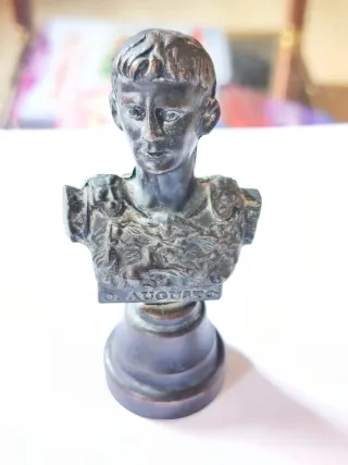 Busto Cobre Octavio Augusto Emperador Romano