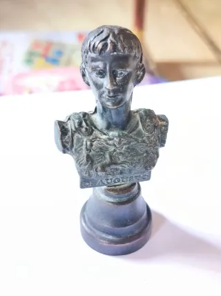 Busto Cobre Octavio Augusto Emperador Romano
