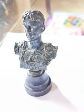 Busto Cobre Octavio Augusto Emperador Romano