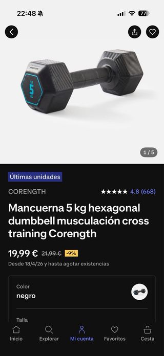 Mancuerna 5kg (11lb)