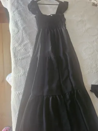 Vestido largo negro cómodo y fresquito