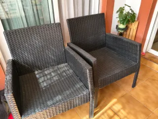 2 Sillones de terraza ratán.30€ los dos