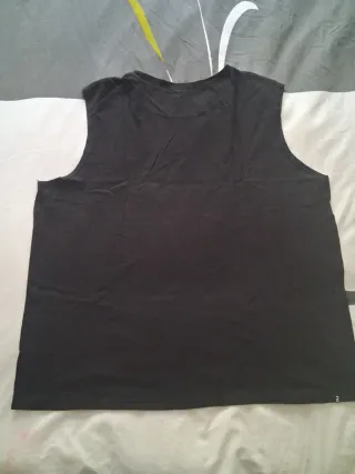 Camiseta sin mangas negra hombre