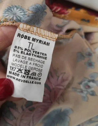 Vestido estampado floral talla L