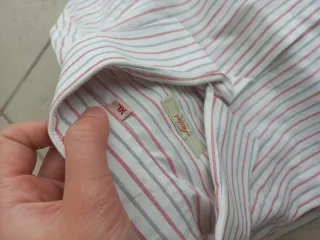 Camicia Liabel uomo XL righe rosse e bianche