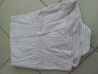 Camicia Liabel uomo XL righe rosse e bianche