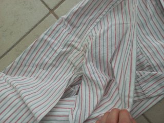 Camicia Liabel uomo XL righe rosse e bianche