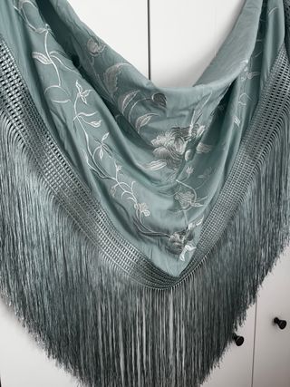 Mantoncillo Flamenca verde jabonoso SOLO ENVIOS