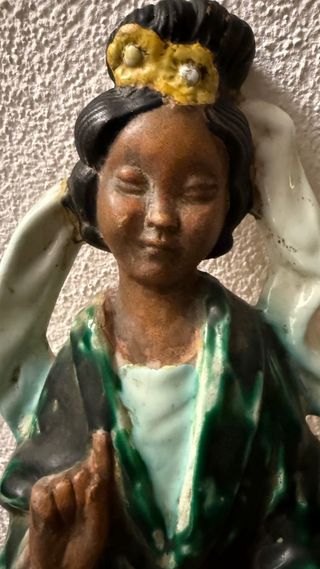 Pareja Figuras Chinas Cerámica Decorativas
