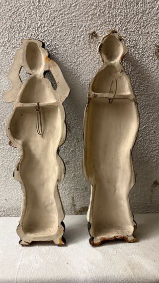 Pareja Figuras Chinas Cerámica Decorativas