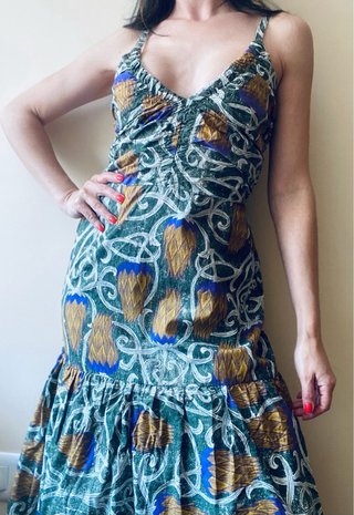 Vestido largo volantes Tennis Talla S