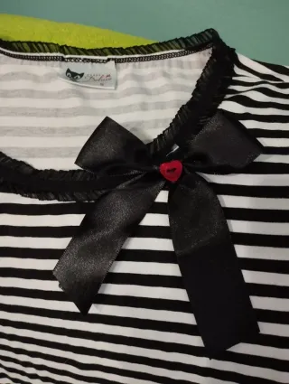 Conjunto Pin Up Rayas y Lazos