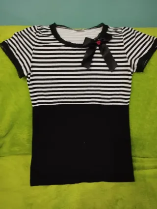 Conjunto Pin Up Rayas y Lazos