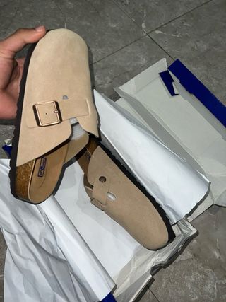 Zuecos Birkenstock Beige