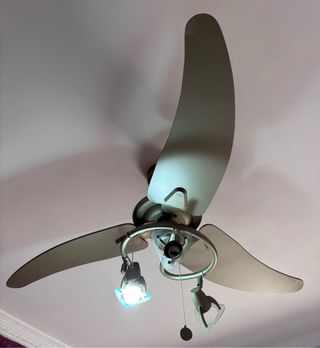 Lámpara Ventilador de Techo Plata