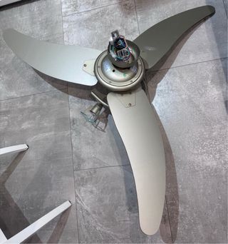 Lámpara Ventilador de Techo Plata