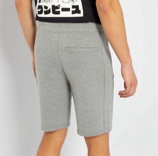 Bermudas de piqué de algodón grises