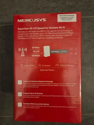 Router Inalámbrico 4G LTE MERCUSYS