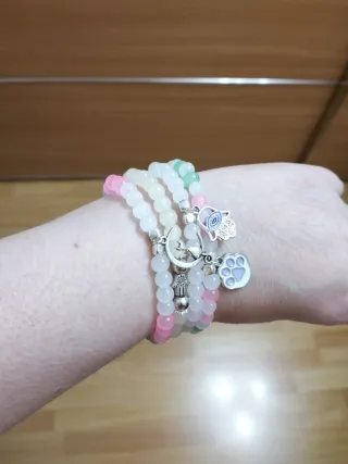 Lote 4 Braccialetti Elastici in Vetro