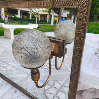 Espejo vintage bronce estilo evoca al modernista