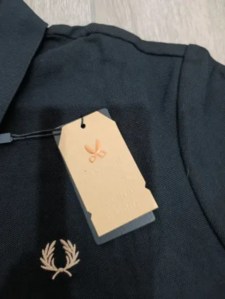 Polo Fred Perry Negro Caballero Talla L
