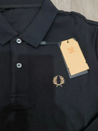 Polo Fred Perry Negro Caballero Talla L