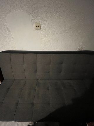 Sofá Cama Gris y Negro