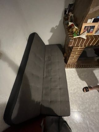 Sofá Cama Gris y Negro