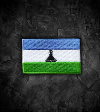 Lesoto 🇱🇸 Parche Bandera Termoahesiva