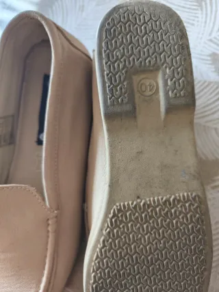 Mocasines Confort Beige Talla 40