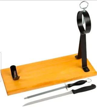 Jamonero de madera y metal
